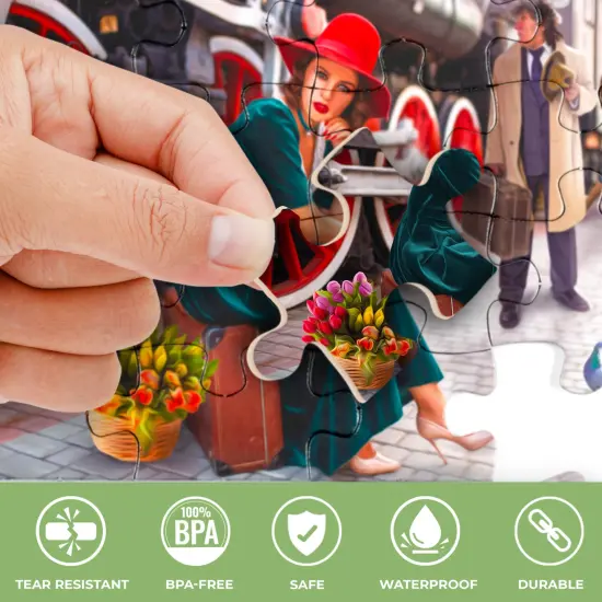 63 Piece Dementia Puzzles for Elderly | Riverside, Cats, and Platform {4}