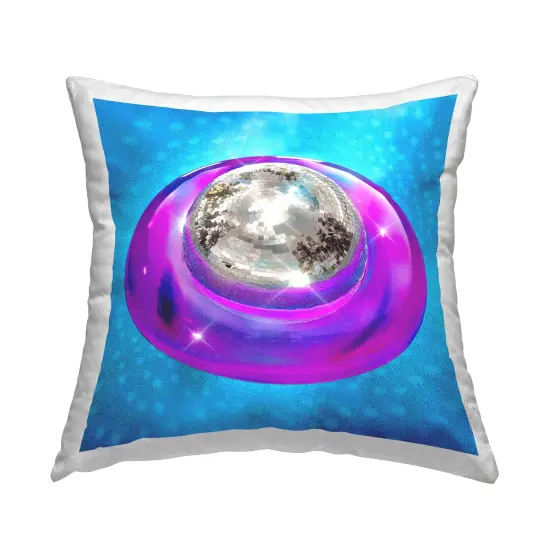 Disco Ball Pool Ring Design by Ziwei Li Throw Pillow  {1}
