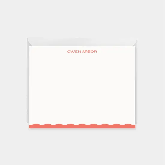 Wavy Edge Thank You Note Card XVII {1}