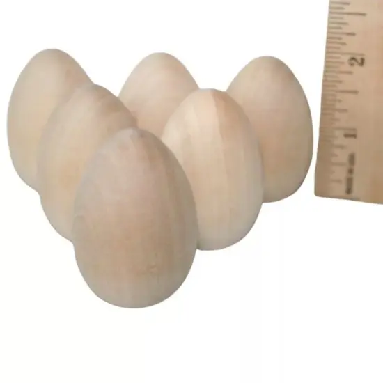 Kitcheniva 10 Pcs Unfinished Wooden Egg Paintable Kids Toy Easter Decor DIY {2}
