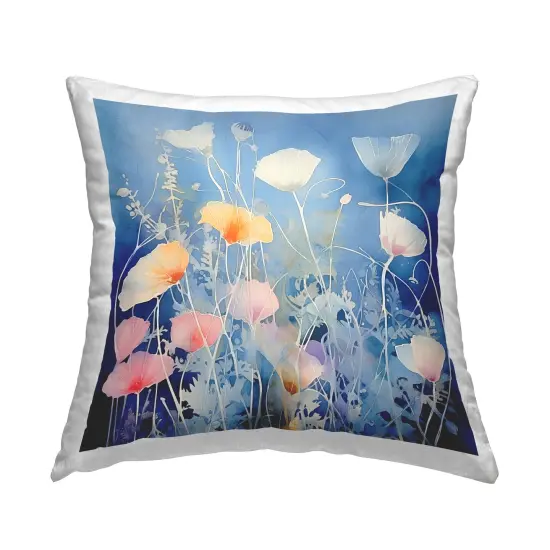 Tranquil Floral Collage Design by Irena Orlov Throw Pillow  {1}