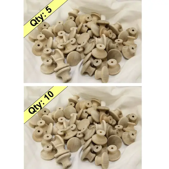 Kitcheniva 1-1/4" Mushroom Birch Wood Drawer Knob Pull Handle Knobs Crafts DIY {4}