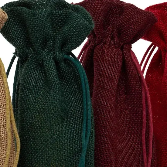 Simple Jute Wine Bag 6" x 3.5" x 14" Sleek and Sturdy {6}