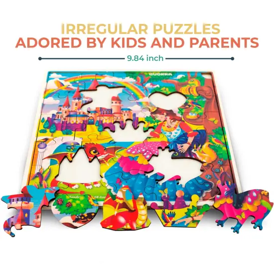 28 Pieces Wooden Puzzles for Kids | Princess {2}