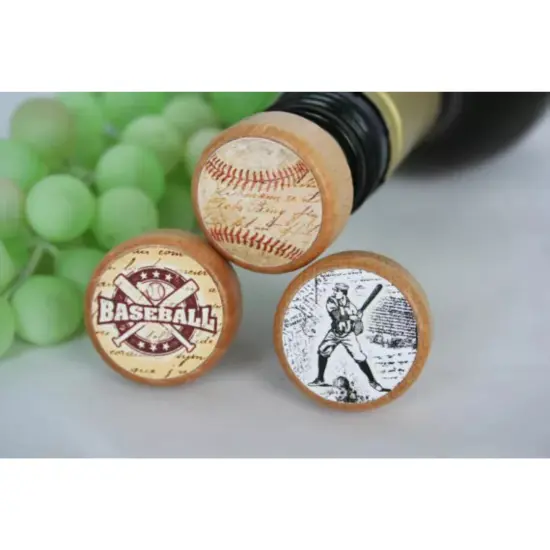 Kitcheniva 1 Pc Vintage Baseball Wine Stopper Cork Stoppers Old Baseball {3}