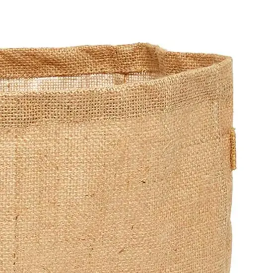 Burlap Canvas Storage Basket 9" x 7" x 9" Spacious and Sturdy {6}