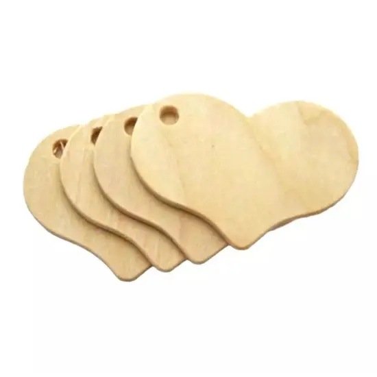 Kitcheniva 175 Pcs Wood Heart Tags Wedding Favor Tags Wood Heart Gift Tag Crafts {4}