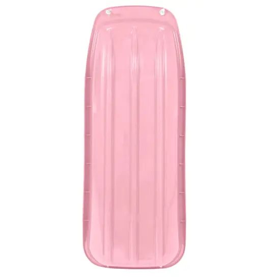 Best Choice Products 48in Kids Outdoor Plastic Sport Toboggan Winter Snow Sled Board Toy w/ Pull Rope Light Pink {4}