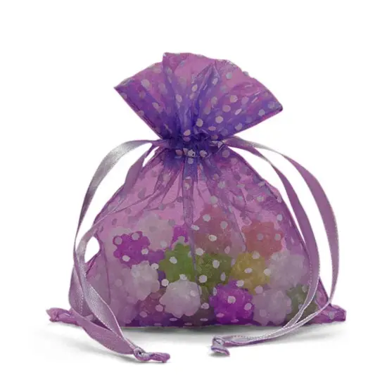 Polka Dot Organza Bag 3" x 4" Chic Gift Packaging {2}
