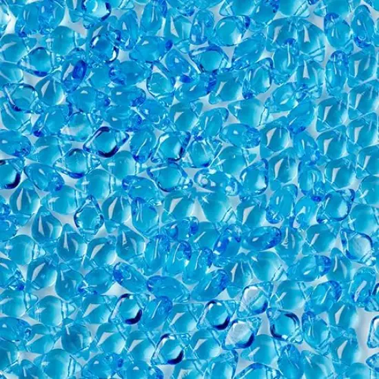 Matubo 2-Hole Czech Glass Transparent Gemduo Beads, 50g Aquamarine {1}