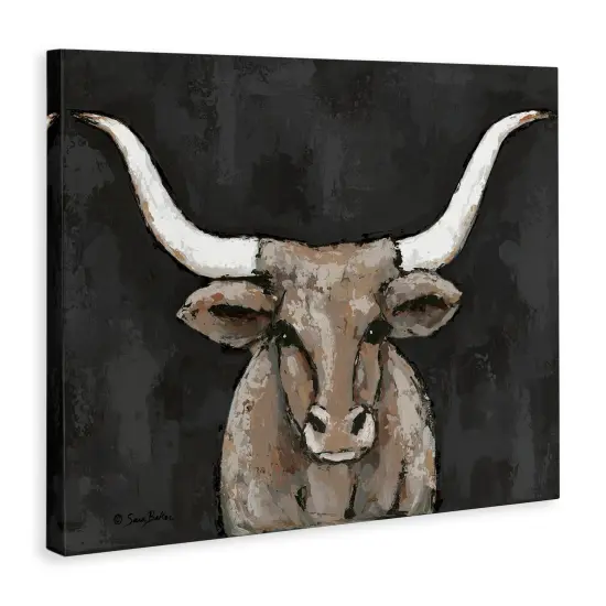 Stupell Industries Longhorn on Murky Grey Canvas Design by Sara Baker {3}