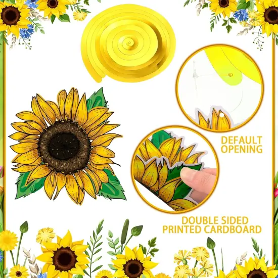 30 Pcs Sunflower Hanging Swirls Decorations Sunflower Party Supplies Summer Sun Flower Ceiling Decor {2}