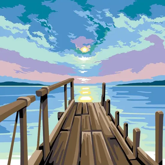 Needlepoint canvas for halfstitch without yarn At The End Of The World MRC1345183 Margot de Paris Printed Tapestry Canvas {1}