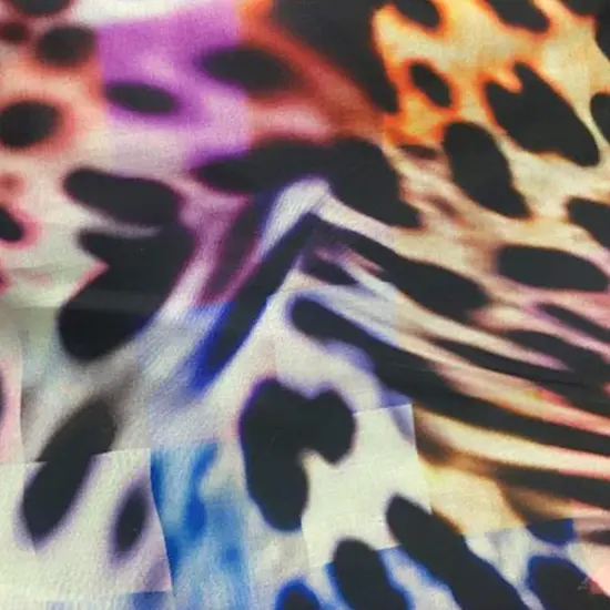 56 Inches Silk Animal Print Fabric Soft Luxury Material {2}