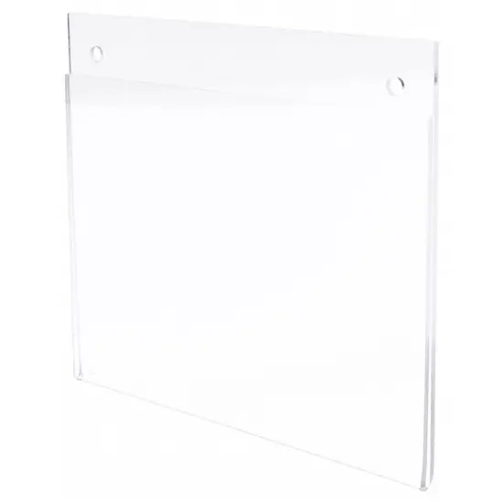 Plymor Clear Acrylic Sign Display / Literature Holder (Wall-Mount), 7" W x 5" H {1}