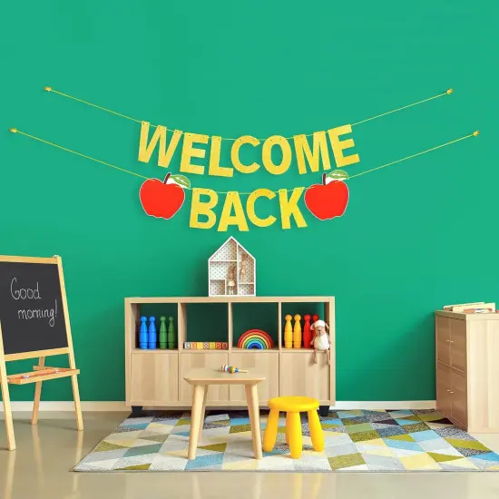 Welcome Back Banner Banner Decorations for Classroom {5}