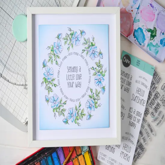 Sizzix Clear Stamps 12/Pkg-Sending A Little Love {4}