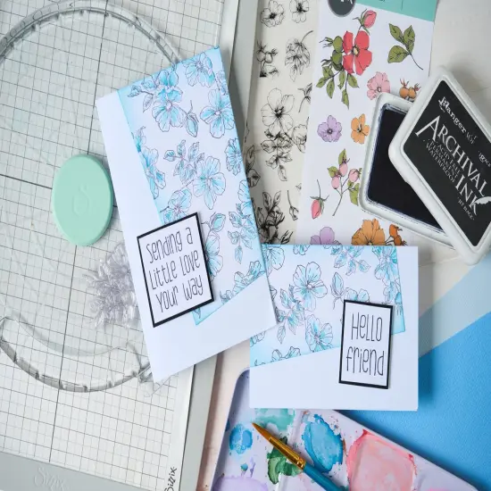 Sizzix Clear Stamps 13/Pkg-Wildflower Botanicals {4}