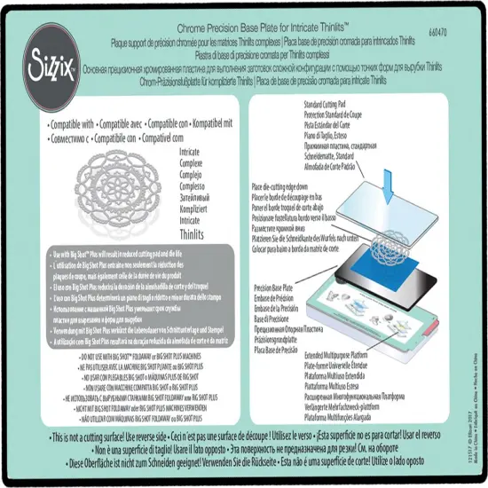 Sizzix Chrome Precision Base Plate-For Intricate Thinlits {3}