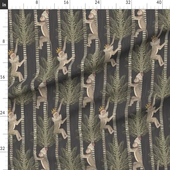 Various Fabrics by the Yard or Fat Quarter Jungle Palm Tree King And Queen Vertical Custom Printed Fabric by Spoonflower {1}