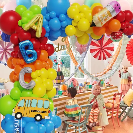 Back to School Rainbow Letter Balloon Arch Kit {2}