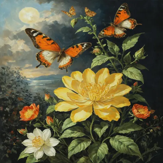 Butterfly Paint by Numbers Kit for Adults Flower Adult Paint by Number Kits Adults' Paint-by-Number Kits Canvas Painting Kit for Beginner Oil Painting Kits for Gift Home Wall Decor 16x20 Inch {1}