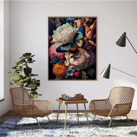 Butterfly Paint by Numbers Adult Kit -Adult Paint by Numbers Butterfly,Paint by Number Perfect for Gift Home Wall Decor(40x50cm) {3}