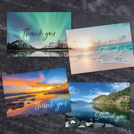 Great Papers! Scenic Waterscape Collection Thank You Note Cards, 5 each of 4 Designs, 4.875" x 3.375", 20 count {5}