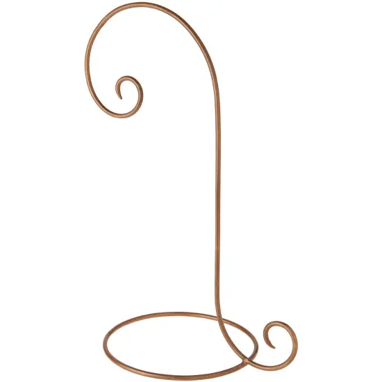 Bard's Gold-toned Wrought Iron Ornament Stand, 16" H x 7.5" W x 10" D {1}