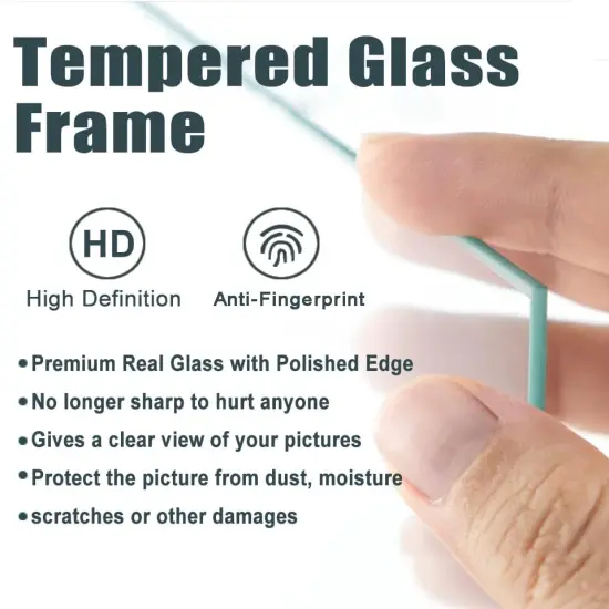 5x7 Picture Frame Woodgrain Set of 3, Real Glass {2}