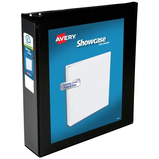 Avery Economy Showcase View 3 Ring Binder, 2 Inch Slant Rings, 1 Black Binder (19700) {1}