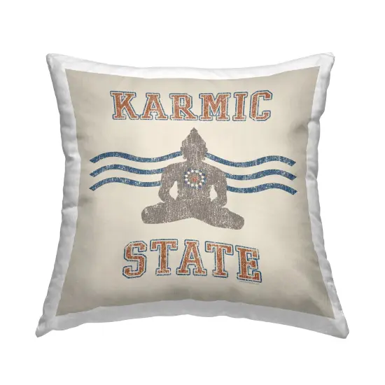 Vintage Karmic State Decorative Printed Throw Pillow Design by Higher Learning/Life Is High, 18 x 7 x 18 {1}