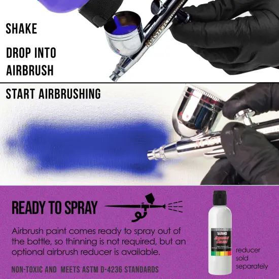 Magenta Pearl, Pearlized Special Effects Acrylic Airbrush Paint, 8 oz. {3}