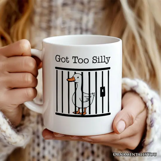 Jailed Goose Mug, Got Too Silly Funny Gift {2}