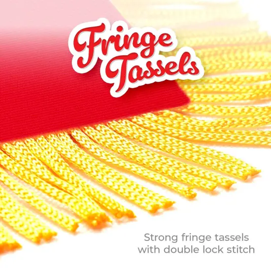 G128 2 Pack: Mexico Mexican Fringy Flag | 3x5IN | Fringy Hanging Double Sided Flag with Suction Cup, Window and Car Rearview Mirror Decor {3}