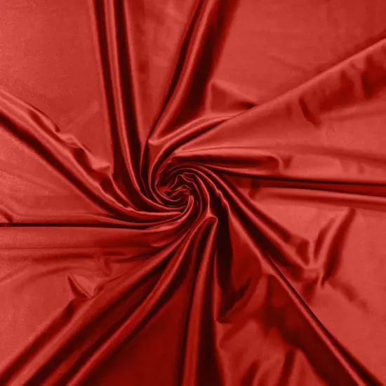 1 Yard Stretch Satin Spandex Fabric Casino Style Heavyweight Glossy Prom & Pageant Material Rose {4}