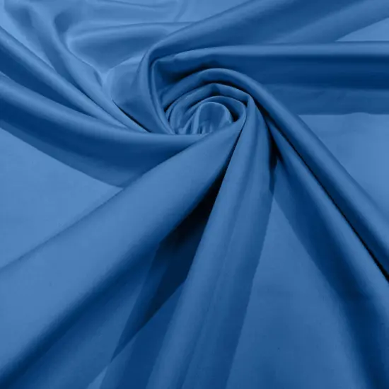 1 Yard Matte Stretch L'amour Satin Fabric 60 Inches Wide Coppen Blue {1}