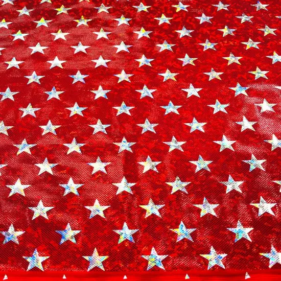 1 Yard Broken Glass Star Spandex Fabric Reflective Stretch Material for Costumes & Performance Wear White {7}