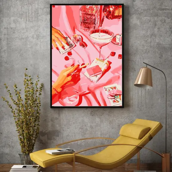 Retro Funny Drink Paint by Numbers Kits for Adults Beginner {5}