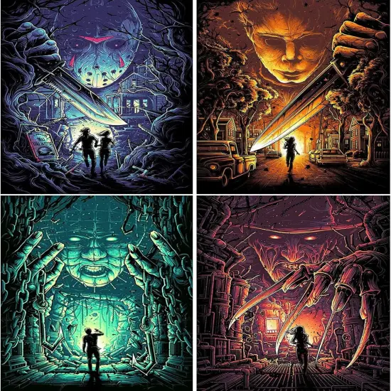 4 Pack Painting by Number Kits - 12x16inch - YH-043 {1}