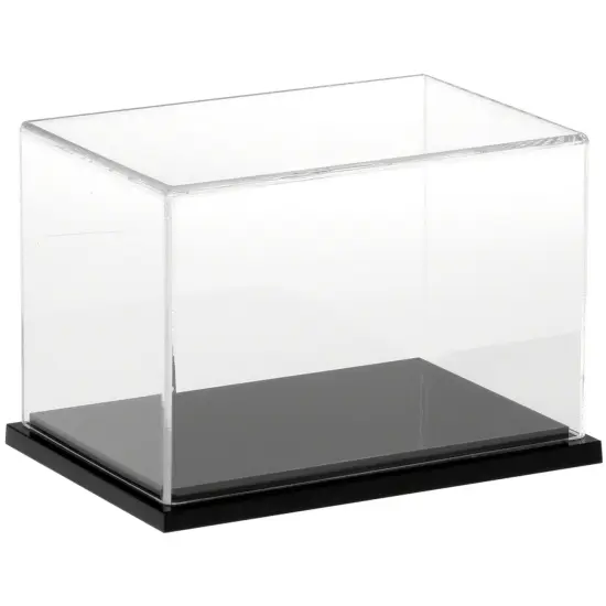 Plymor Clear Acrylic Display Case, 6" x 4" x 4" Black (Mirrored) {2}