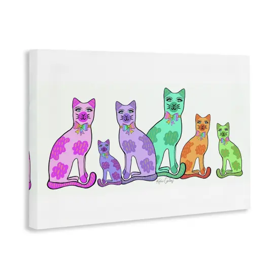 Stupell Industries Funky Whimsical Cats Canvas Design by Katie Conley {3}