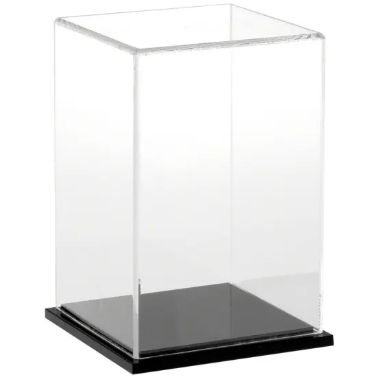 Plymor Clear Acrylic Display Case, 4" W x 4" D x 6" H Black (Mirrored) {2}