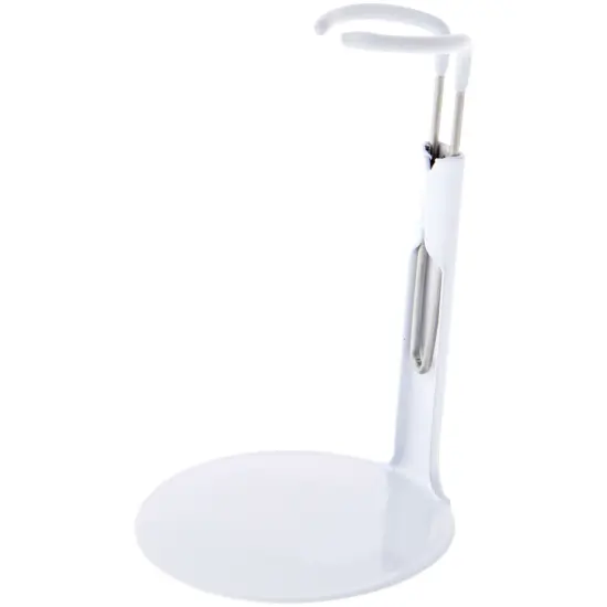 Bard's 790W White Adjustable Doll Stand, fits 4 to 5 inch Dolls, waist width adjusts from 0.5 to 1 inches {1}