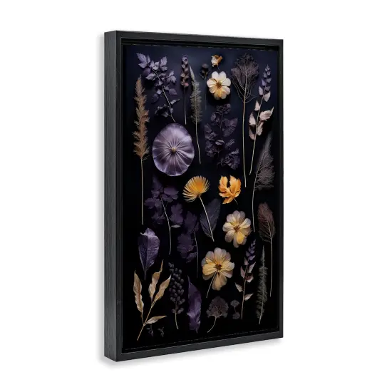 Stupell Industries Flower Specimens on Black Floating Frame Design By Heidi Kuntz {3}
