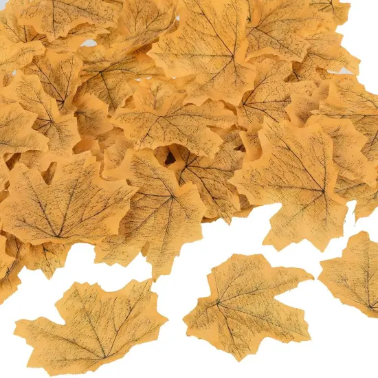 Artificial Leaves, 200 Pcs Fall Maple - Yellow {1}