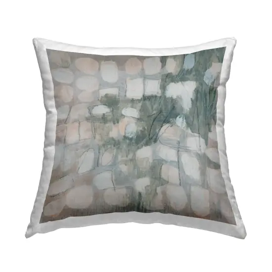 Aligned Scattered Shapes Design by June Erica Vess Throw Pillow  {1}