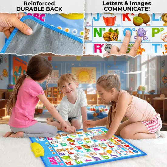 QUOKKA Educational Toys for Kids 5-7 Year Old - Vertical ABC Learning Wall Chart for Toddlers Age 3 4 6+ - Interactive Speech Therapy Poster Boy Girl - Autism Puzzle Game 8-10-12 {5}