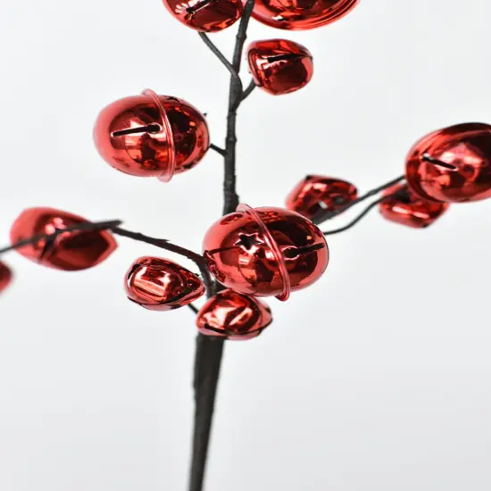21" Jingle Bell Spray Red {4}