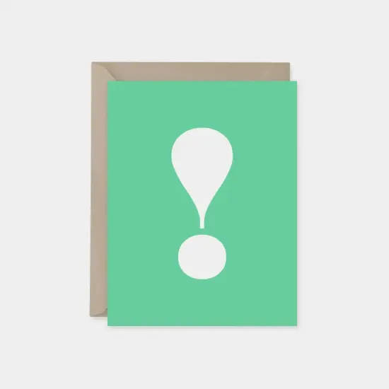 Surprise Exclamation Point Card, Green {1}